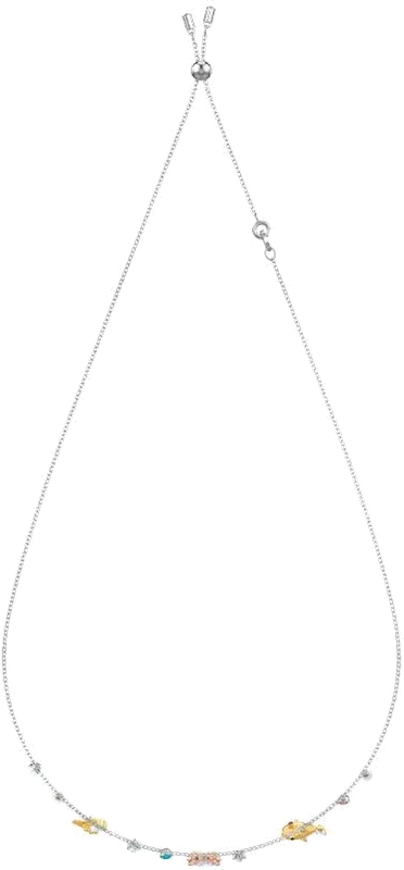 Collier Swarovski Ocean - Choker Rhodium Cristaux Multicolores — vue 2