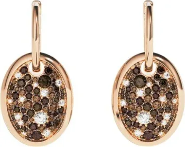 Boucles d'oreilles Festival ovales chocolat APM Monaco