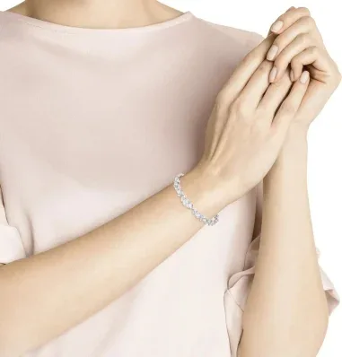 Bracelet Louison Swarovski - Cristaux Blancs Plaqué Rhodium — vue 4