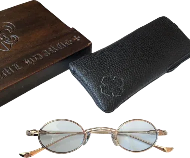 Lunettes de soleil rondes Chrome Hearts vintage en métal — vue 19