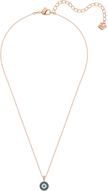 Collier Luckily - Œil Protecteur Cristaux Bleus & Or Rose — vue 2