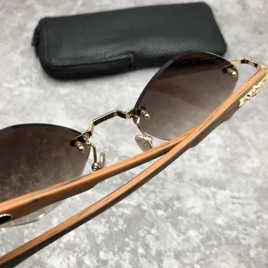 Lunettes de soleil Diamond cerclés marron - Chrome Hearts — vue 3