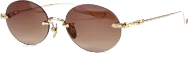 Chrome Hearts Sinnergasm B - Lunettes de soleil monture ovale métal