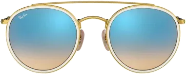 Ray-Ban Round Double Bridge - Verres Miroir Dégradés — vue 2
