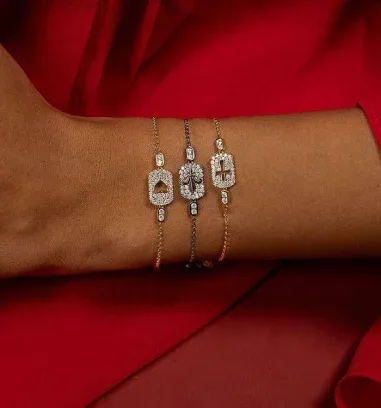 Bracelet APM Monaco Ajustable Médaille Cœur Plaqué Or — vue 2
