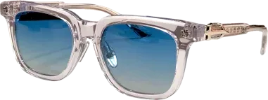 Chrome Hearts CH8127 - Lunettes de soleil rectangulaires transparentes
