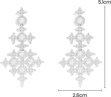 Boucles d'oreilles APM Monaco pavé météorites et cercles argent 925 — vue 4