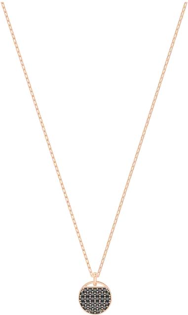 Collier Swarovski Ginger - Or Rose et Cristal Noir