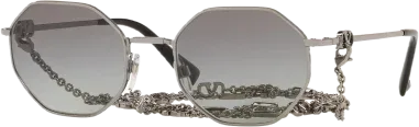 Lunettes de soleil Valentino Garavani VA2040 Hexagonales avec chaîne — vue 10