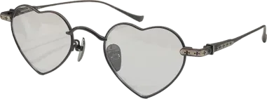 Lunettes de soleil Chrome Hearts Beam cœur métal noir