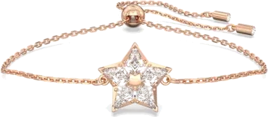 Bracelet Stella Swarovski or rose et cristaux blancs