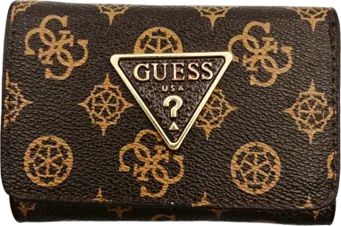 Portefeuille Guess Monogramme Marron