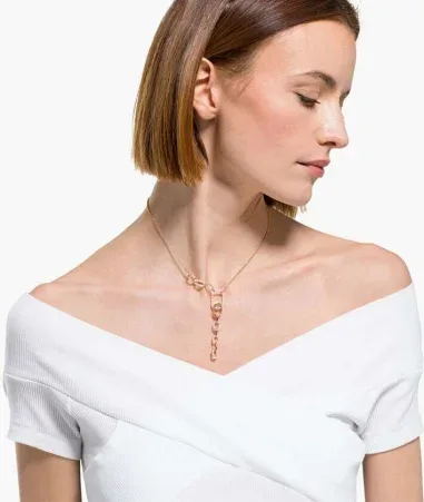 Collier Sparkling Dance North - Swarovski Plaqué Or Rose — vue 4