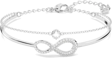 Bracelet Jonc Infinity Swarovski - Rhodium Blanc