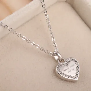 Collier Cœur Michael Kors Argenté aux Cristaux — vue 2