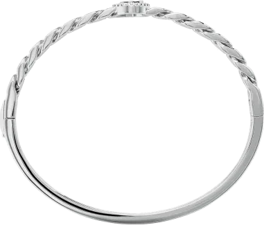 Bracelet jonc cœur pavé de cristaux — vue 2