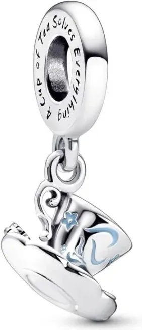 Charm Tasse de Thé Pandora - Argent 925 et Émail Bleu — vue 3