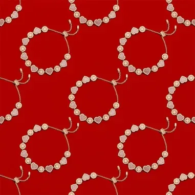 Bracelet Ajustable APM Monaco - Nacre Rose et Cœurs — vue 3