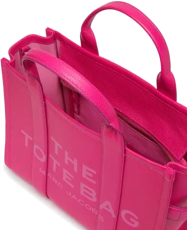 Sac à main Marc Jacobs The Medium Tote Bag rose fuschia en cuir grainé — vue 3