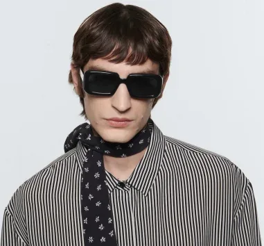 Saint Laurent New Wave Sunrise - Lunettes de soleil rectangulaires — vue 3