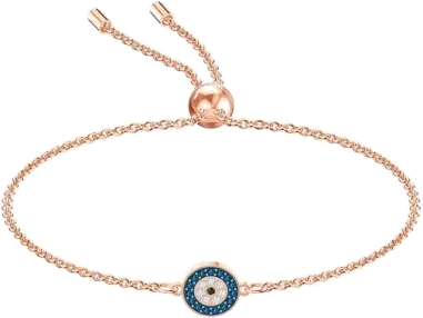 Bracelet Luckily Swarovski - Cristaux bleus et or rose