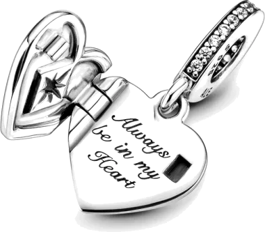 Charm Pendant Médaillon Cœur Ouvrable Pandora — vue 2