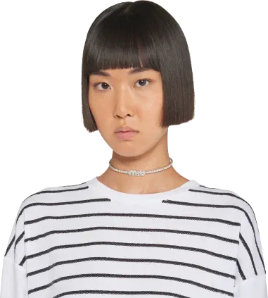 Collier Choker Miu Miu Ras du Cou aux Cristaux Fantaisie — vue 3