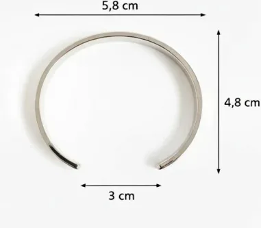 Bracelet Manchette Emporio Armani Acier Argenté — vue 4