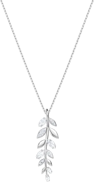 Collier Mayfly Swarovski - Plaqué Rhodium et Cristaux Blancs