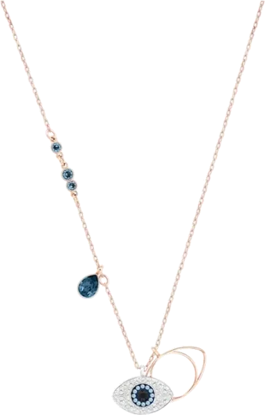 Collier Symbolica Œil Porte-Bonheur Cristal Bleu — vue 2