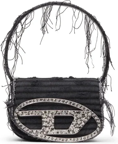 Sac Diesel 1DR - Toile denim et cuir avec bandoulière