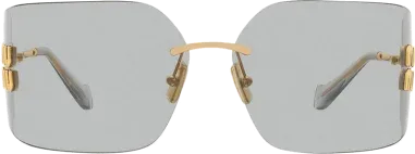 Lunettes de Soleil Miu Miu Runway en Métal Doré — vue 3