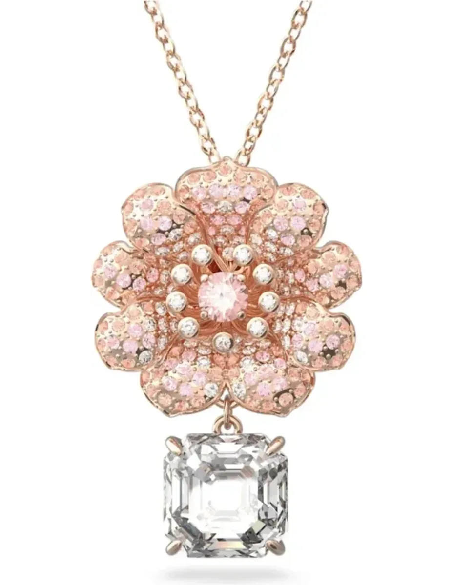 Collier Connexus Swarovski plaqué or rose