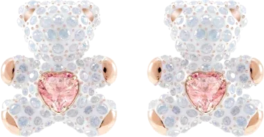 Boucles d'oreilles Teddy Swarovski plaqué or rose