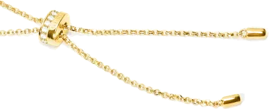 Collier APM Monaco Cercle Cristaux Plaqué Or Jaune Ajustable — vue 4