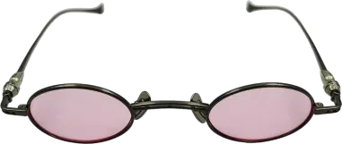 Lunettes de soleil rondes Chrome Hearts vintage en métal — vue 12