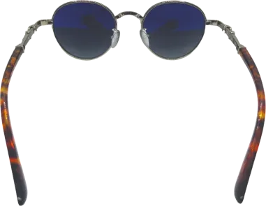 Lunettes de Soleil Rondes Chrome Hearts - Argent et Écaille de Tortue — vue 4