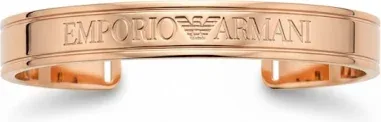 Bracelet Manchette Emporio Armani Acier Plaqué Or Rose