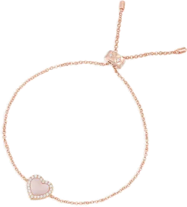 Bracelet Ajustable Cœur Nacre Rose - APM Monaco