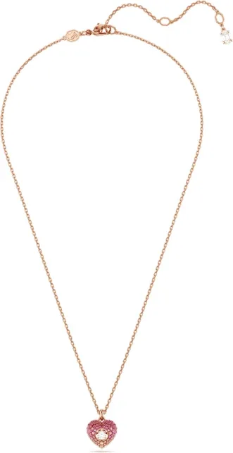 Collier Idyllia Cœur Swarovski or rose — vue 2