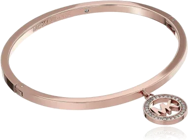 Bracelet Michael Kors breloque MK strassée dorée