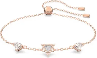 Bracelet Ortyx Swarovski - Cristaux triangulaires plaqué or rose