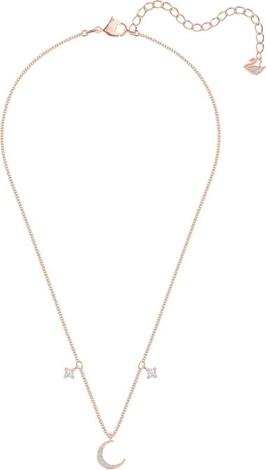 Collier Prosperity Swarovski - Double Pendentif Or Rose — vue 6