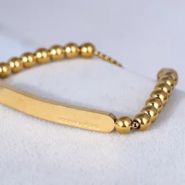 Bracelet Heritage Michael Kors en acier doré — vue 7