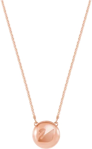Collier Swarovski Hall Swan Plaqué Or Rose et Cristaux Noirs — vue 3