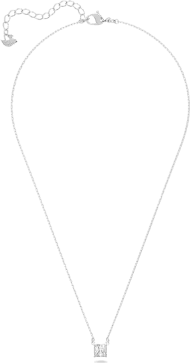 Collier Attract Solitaire Carré Rhodié - Swarovski — vue 2