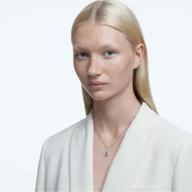 Collier Signum Swarovski - Métal rhodié et cristaux blancs — vue 4