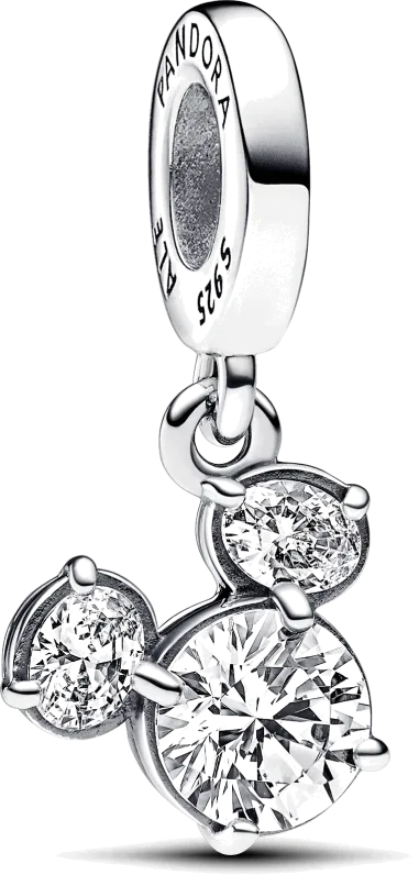 Charm Pendentif Mickey Silhouette Scintillante