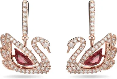 Boucles d'oreilles Swarovski Iconic Swan Lake plaqué or rose
