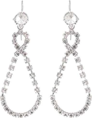 Boucles d'oreilles Miu Miu cristaux blancs